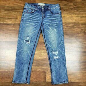 Jolt Brand Womens Blue Denim Distressed Skinny Jeans Size 5 (30x26) EUC